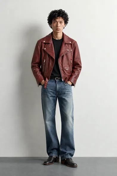 Hanry - Bordo - %100 Gerçek Deri - Erkek Ceket