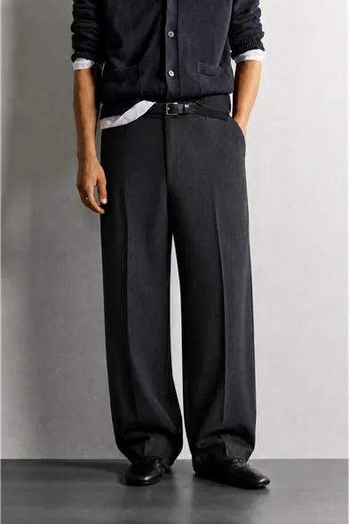 Rugged - Antrasit - Japon BAGGY  - Poliviskon Klasik - Erkek Pantolon