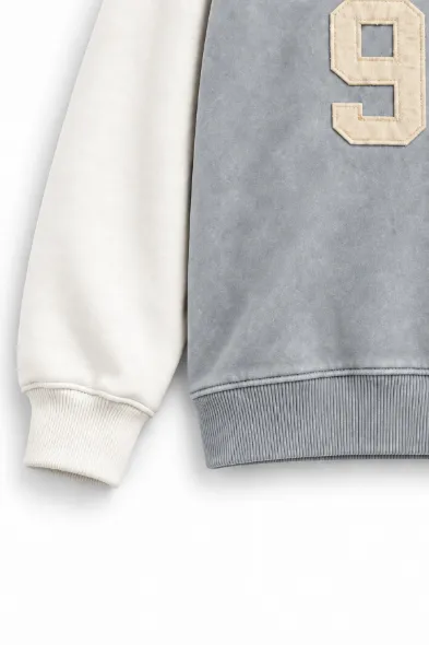 Nine Ravage - Açık Gri - Oversize Fit - Erkek Sweatshirt