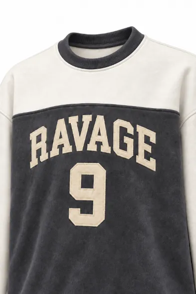 Nine Ravage - Antrasit - Oversize Fit - Erkek Sweatshirt