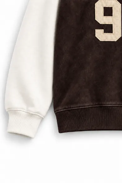 Nine Ravage - Kahverengi - Oversize Fit - Erkek Sweatshirt