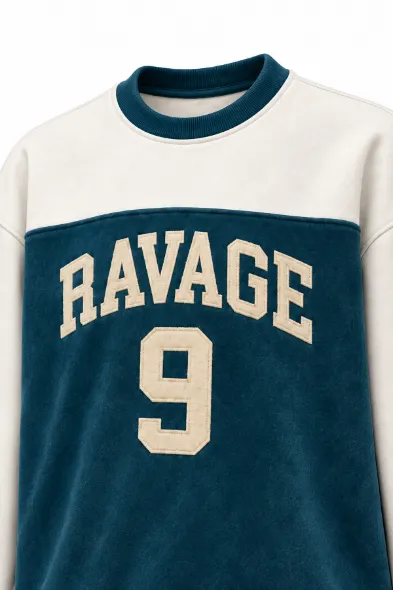 Nine Ravage - Petrol - Oversize Fit - Erkek Sweatshirt