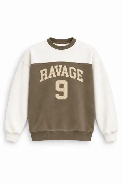 Nine Ravage - Taba - Oversize Fit - Erkek Sweatshirt