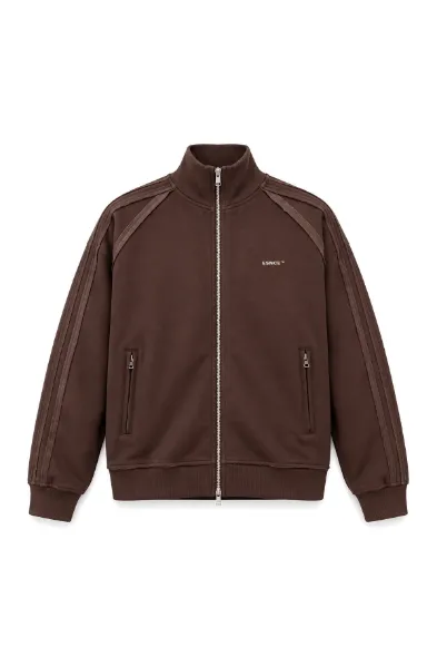 Floyd - Kahverengi - Oversize Fit - Fermuarlı Erkek Ceket ve Erkek Eşofman Takımı