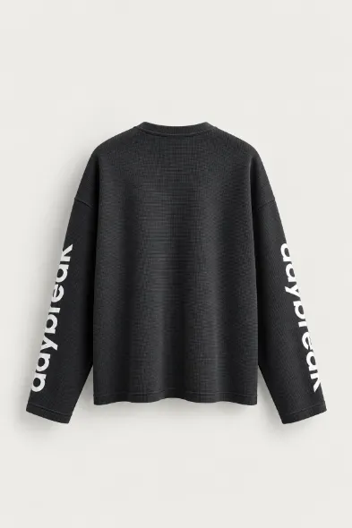 Daybreak - Siyah - Boxy Fit - Erkek Sweatshirt