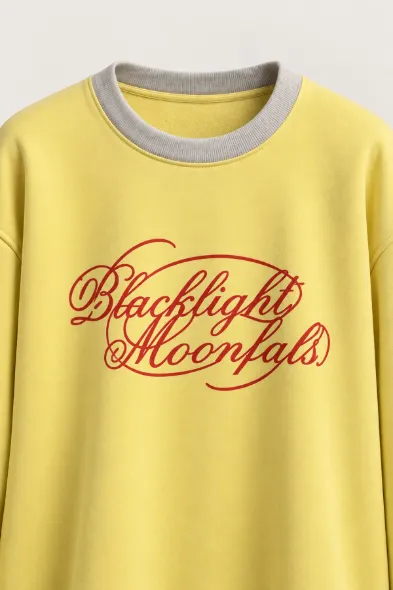 Blacklight - Sarı - Uzun Kollu Erkek Sweatshirt