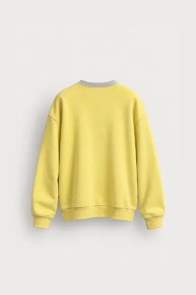 Blacklight - Sarı - Uzun Kollu Erkek Sweatshirt