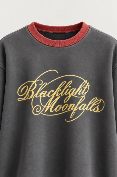 Blacklight - Siyah - Uzun Kollu Erkek Sweatshirt