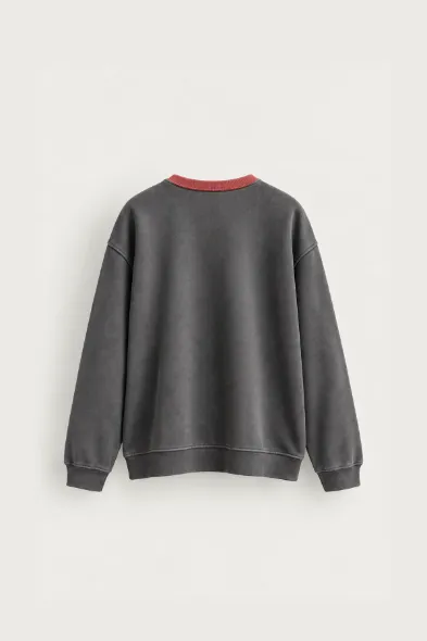 Blacklight - Siyah - Uzun Kollu Erkek Sweatshirt