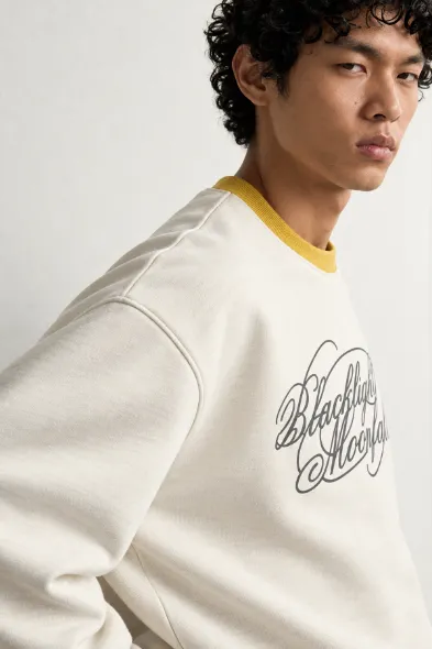 Blacklight - Beyaz - Uzun Kollu Erkek Sweatshirt