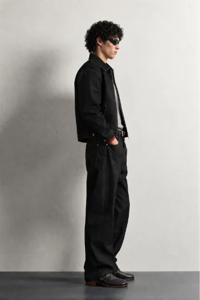 Rigg - Siyah - Bootcut Lüks Street - %100 Pamuk Denim - Erkek Kot Pantolon