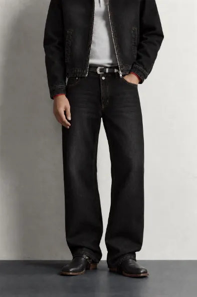 Rigg - Siyah - Bootcut Lüks Street - %100 Pamuk Denim - Erkek Kot Pantolon