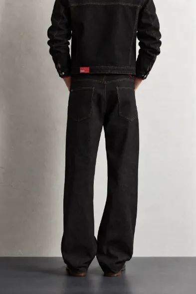Rigg - Siyah - Bootcut Lüks Street - %100 Pamuk Denim - Erkek Kot Pantolon