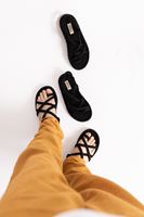 Siyah Renk Halat Sandalet
