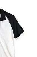 Lubbock Siyah Yakalı Beyaz Triko Erkek Tshirt