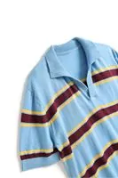 Denton Kahve Çizgili Mavi Triko Erkek Tshirt