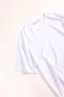 Rio Beyaz Oversize Keten Erkek Tshirt  