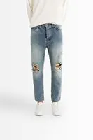York Açık Mavi Yırtıklı Boyfriend Denim Erkek Pantolon