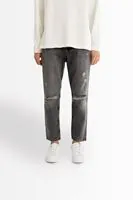 York Gri Yırtıklı Boyfriend Denim Erkek Pantolon