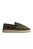 Minoa Haki Loafer Süet Hakiki Deri Erkek Espadril