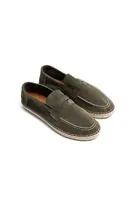 Minoa Haki Loafer Süet Hakiki Deri Erkek Espadril