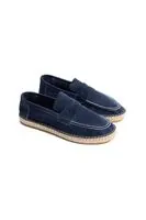 Minoa Lacivert Loafer Süet Hakiki Deri Erkek Espadril