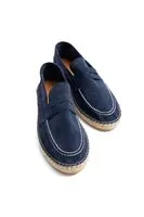 Minoa Lacivert Loafer Süet Hakiki Deri Erkek Espadril