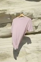 Briss Lila Bisiklet Yaka %100 Pamuk Triko Erkek Tshirt