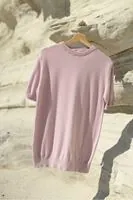 Briss Lila Bisiklet Yaka %100 Pamuk Triko Erkek Tshirt