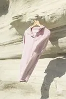 Alten Lila Polo Yaka %100 Pamuk Triko Erkek Tshirt