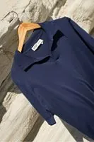 Alten Lacivert Polo Yaka %100 Pamuk Triko Erkek Tshirt