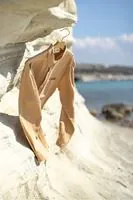Mikonos Taba %100 Pamuk Erkek Gömlek