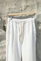 Mores Beyaz %100 Pamuk Erkek Pantolon