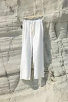 Mores Beyaz %100 Pamuk Erkek Pantolon
