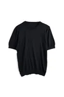 Briss Siyah Bisiklet Yaka %100 Pamuk Triko Erkek Tshirt