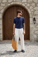 Briss Lacivert Bisiklet Yaka %100 Pamuk Triko Erkek Tshirt