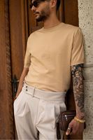 Briss Bej Bisiklet Yaka Triko Tshirt