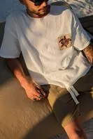 Michelangelo Beyaz %100 Pamuk Duble Size Erkek Tshirt