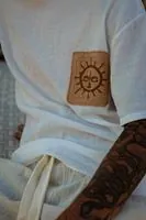 April Beyaz %100 Pamuk Duble Size Erkek Tshirt
