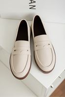 Vera Loafer Bej Cilt Ayakkabı