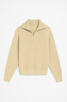 Dreson Bej Yaka Fermuarlı Kazak