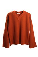 Evolan Kiremit V Yaka Duble Loose Kazak