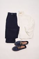 Soren Beyaz Lacivert Kombin