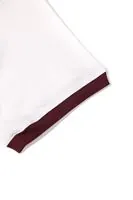 Axis Beyaz Bordo Oversize %100 Pamuk Erkek Tshirt