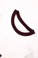 Axis Beyaz Bordo Oversize %100 Pamuk Erkek Tshirt