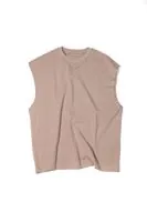 Raen Kahve Oversize Kolsuz %100 Pamuk Erkek Tshirt