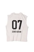 Zero-Seven Gri Oversize Kolsuz %100 Pamuk Erkek Tshirt