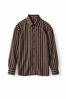Tyre Çizgili Kahve Gömlek