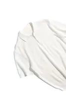 Lave Beyaz Fermuarlı Triko Erkek Tshirt