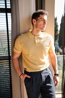 Rimo Sarı Düğmeli Triko Tshirt